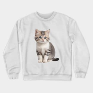 Nature, Cute Little Cat Crewneck Sweatshirt